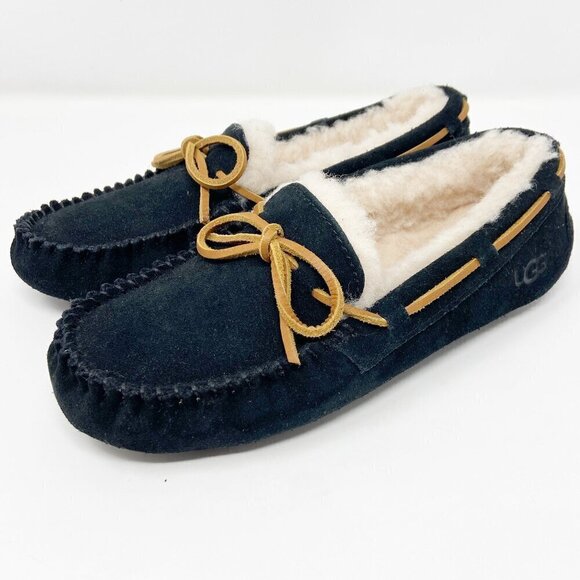 UGG | Dakota Slipper Black Suede Women's 6 - Picture 1 of 10